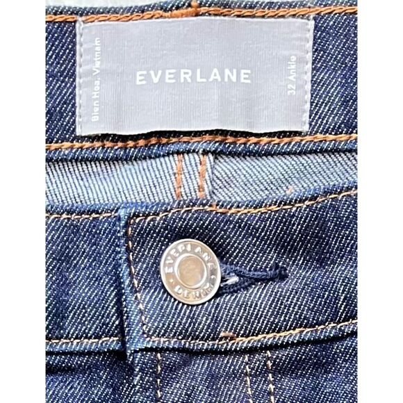 EVERLANE Ankle High Rise Skinny Jean in Dark Indigo, Size 32 - Picture 10 of 16